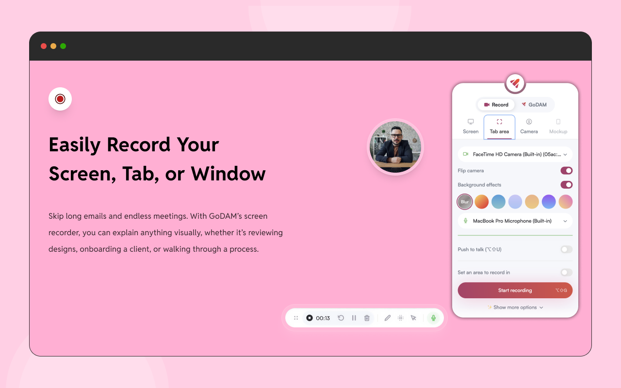 Introducing the GoDAM Screen Recorder Chrome Extension