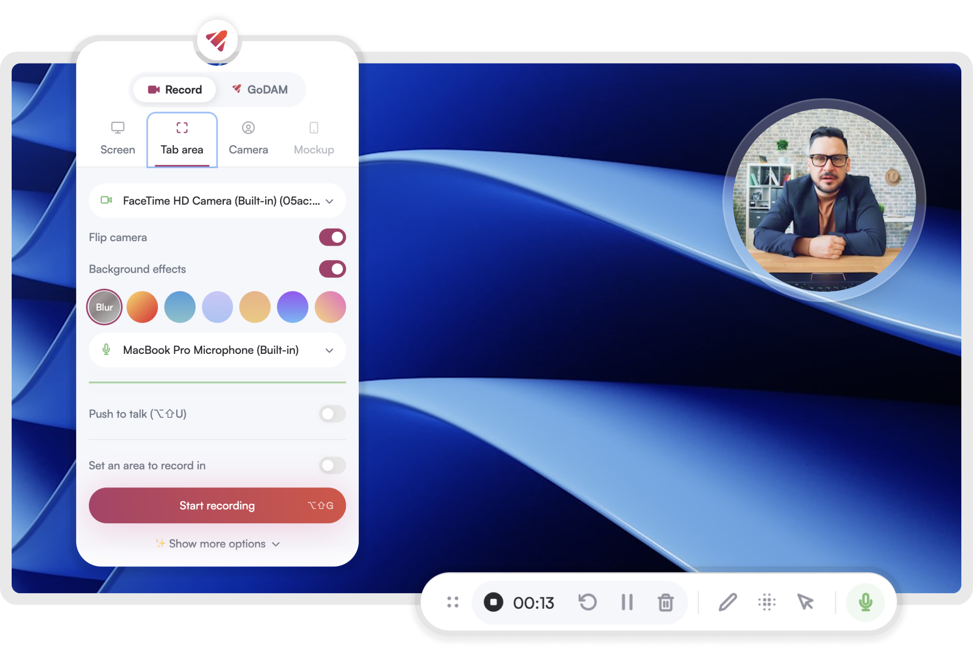 GoDAM Screen Recorder Chrome Extension - Record Screens & Capture Screenshots on Chrome